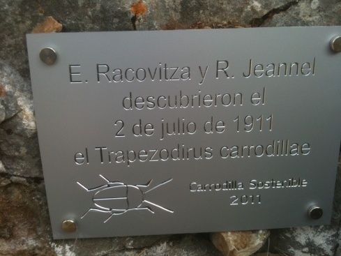 Colocación de una placa conmemorativa en la sima de las Gralleras en la sierra de la Carrodilla