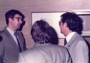 Ernest Lluch y Francisco Víu, en la inauguración del hospita. Foto S.E.
