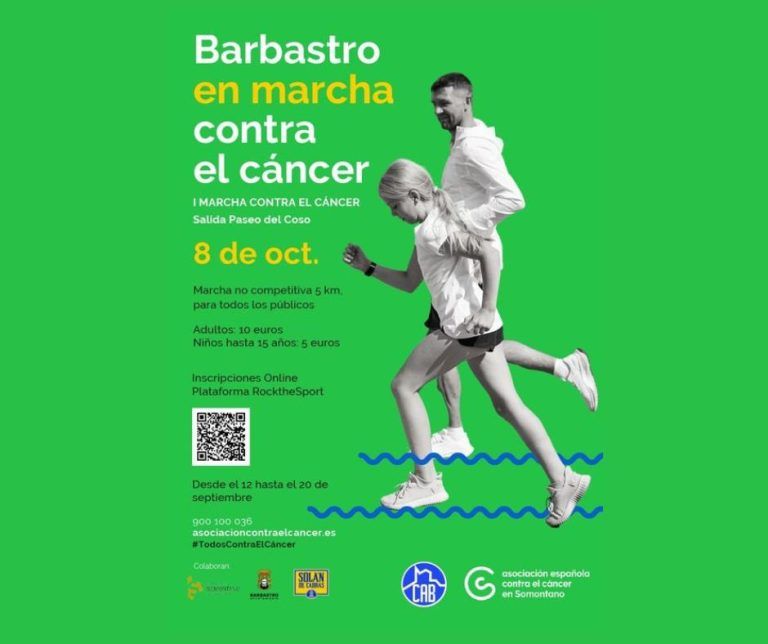 Barbastro se moviliza: I Marcha contra el Cáncer este 8 de octubre