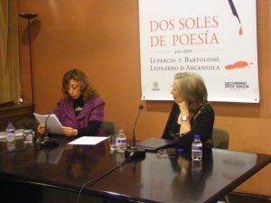 María Dagostino y-Maite Cacho en las jornadas en el IEA. Foto S.E.
