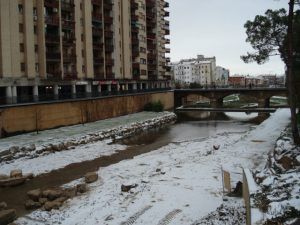 Riberas del Sosa de Monzón nevadas. Foto José María Ortas.