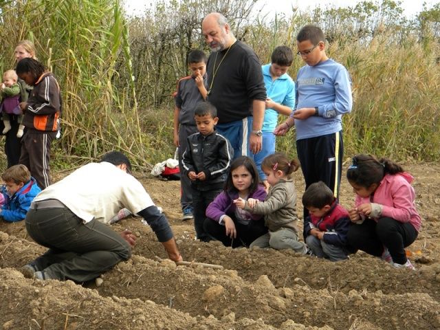 Los escolares del Cinca Medio aprenden en el colegio el cultivo de la huerta
