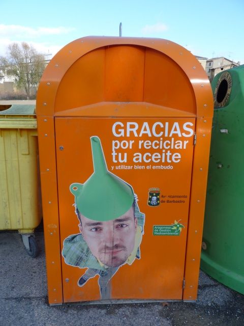 Notable incremento de la cantidad de aceite usado doméstico recogido en Barbastro