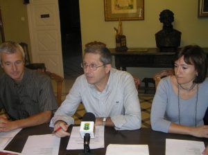 Juan Sanz, Santiago Lisa y Ana Escartín. Foto S.E.