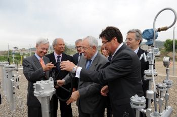 El vicepresidente inaugura la primera fase del gasoducto de transporte Fraga-Mequinenza