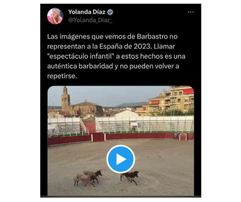 El Partido Popular de Barbastro condena el intento de Yolanda Díaz de dañar la imagen de Barbastro, sus vecinos y sus Fiestas y le exige disculpas