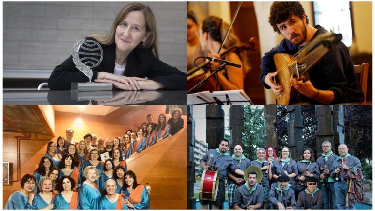 Luz Gabás, Nacho Laguna, el coro Góspel y los Donzaineros , premios Monzón, extiende cultura Monzón extiende cultura_RondaSomontano