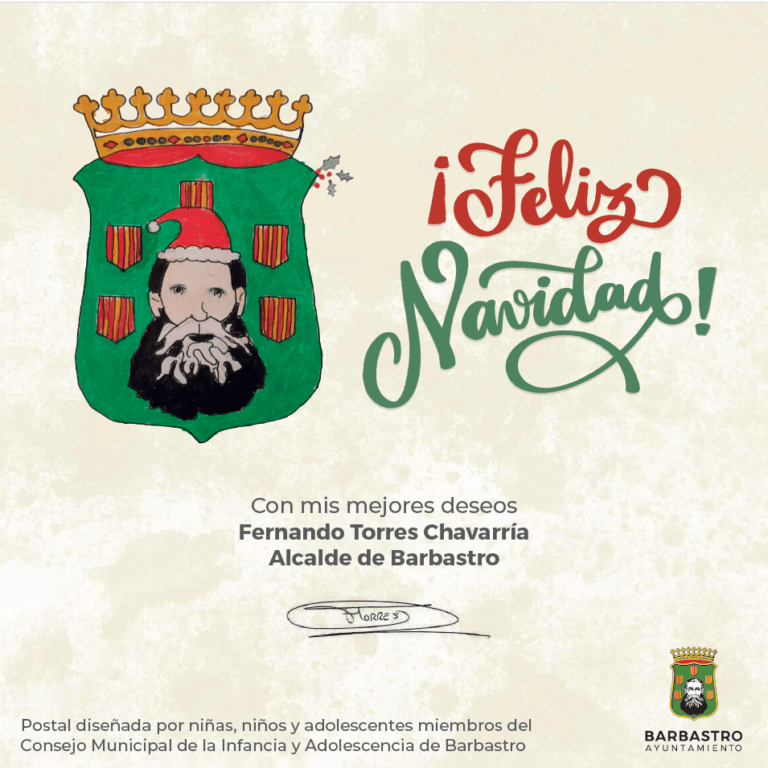 Felicitación navideña del Ayuntamiento de Barbastro feliz navidad barbastro