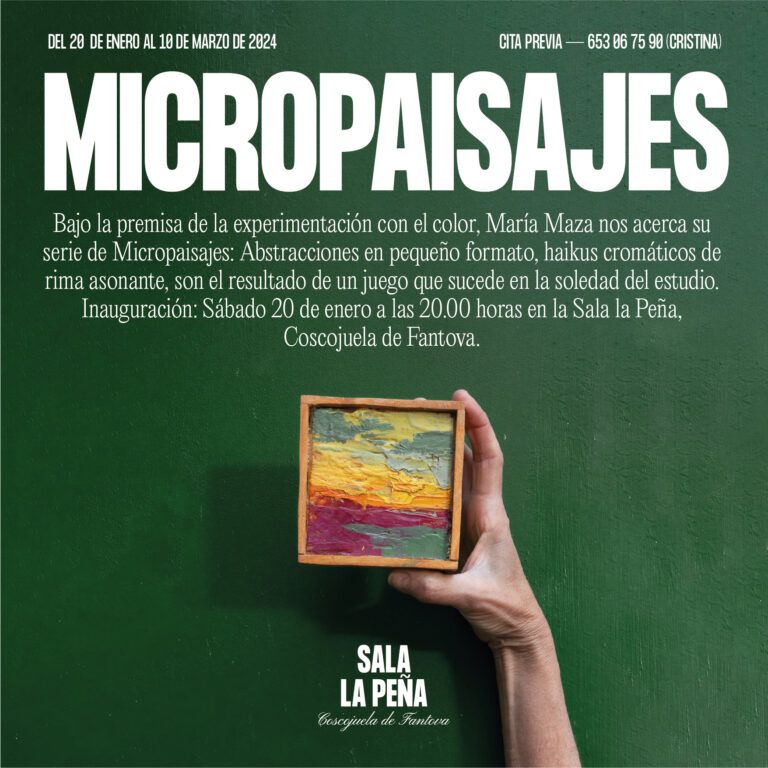 La Sala la Peña de Coscojuela de Fantova expone la obra de María Maza Sala la Peña Coscojuela de Fantova