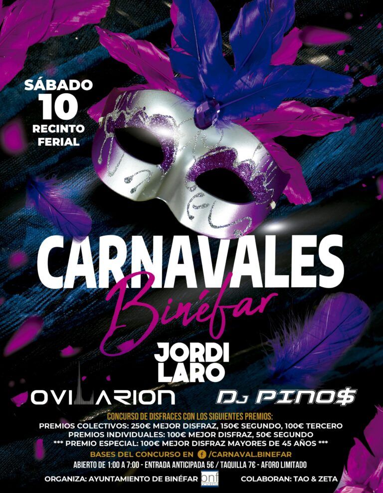 Binéfar celebra su Carnaval el sábado 10 con fiestas para niños y jóvenes y una velada musical para adultos carnaval binéfar