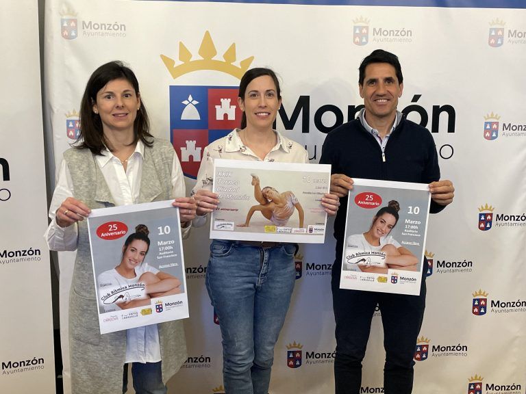 Almudena Cid amadrina el 25 aniversario del Club Rítmica Monzón Almudena Cid