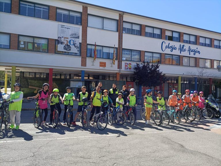 La Policía Local de Barbastro participa en el programa «Aula en Bici» Policia Local Barbastro Aula Bici