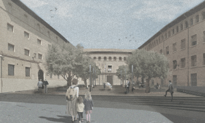 Plaza Constitución de Barbastro. 