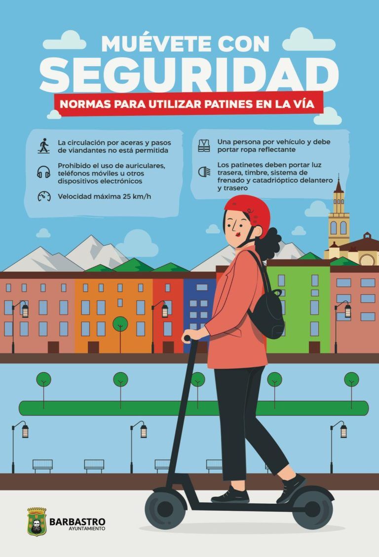 Barbastro impulsa una campaña de concienciación sobre el buen uso del patinete eléctrico patinetes eléctricos Barbastro