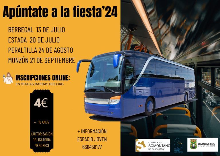 servicio autobús fiestas barbastro