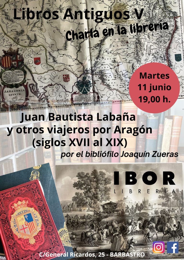 La Librería Ibor de Barbastro organiza el próximo martes la V Charla de libros antiguos Libeeria Ibor de Barbastro