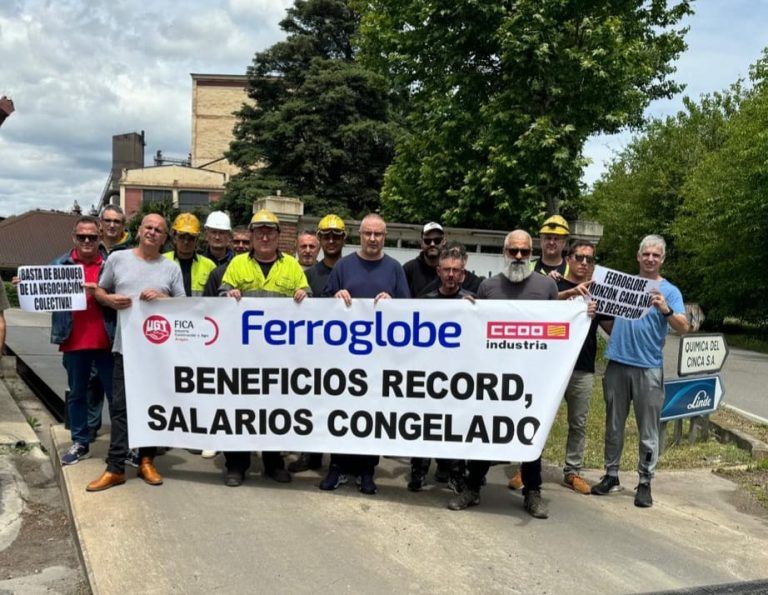Los trabajadores de FerroGlobe en Monzón irán a la huelga Trabajadores de Monzón.