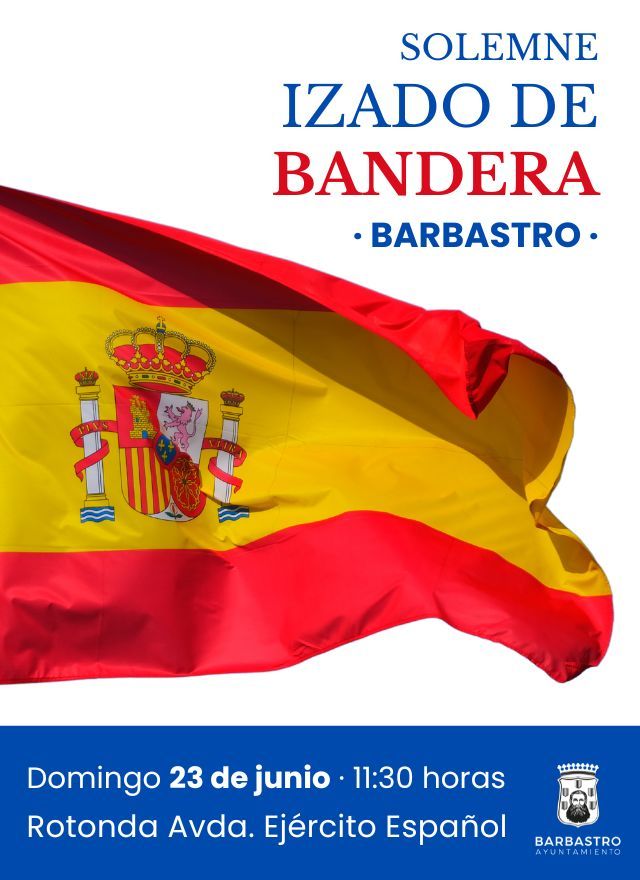 Barbastro ornará la rotonda de la Avenida Ejército Español con una Bandera Nacional