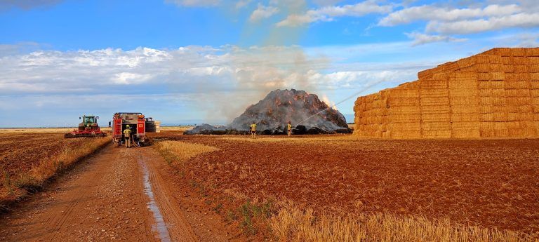 La tormenta de anoche provoca un incendio en Lagunarrota Lagunarrota.