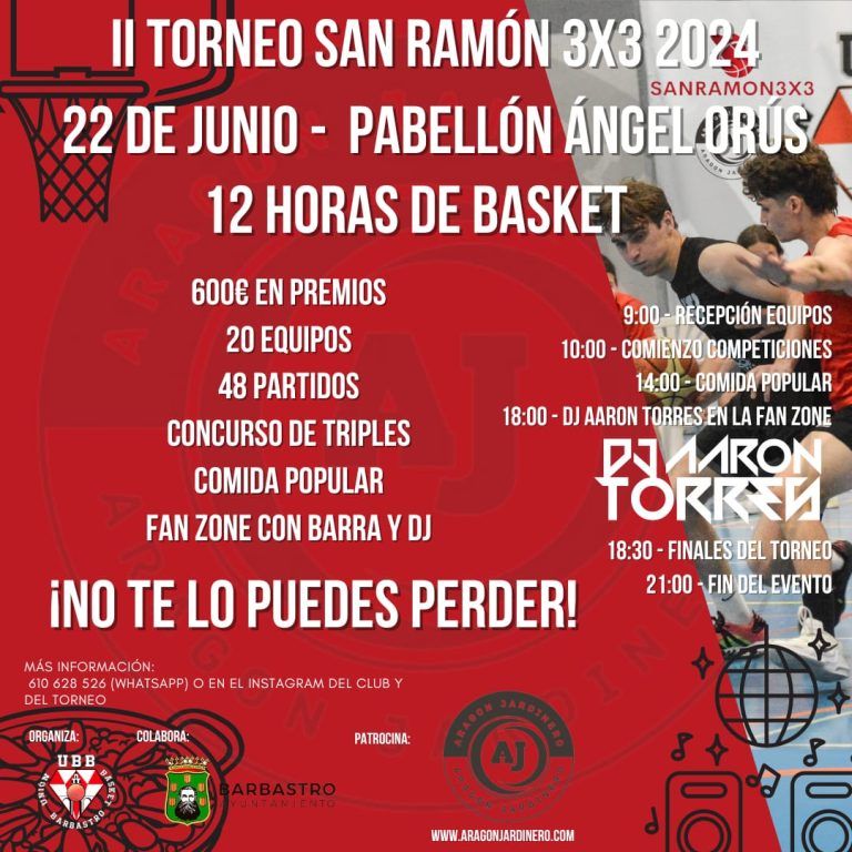 Fiesta de baloncesto y convivencia para celebrar San Ramón en Barbastro Torneo 3x3 San Ramón