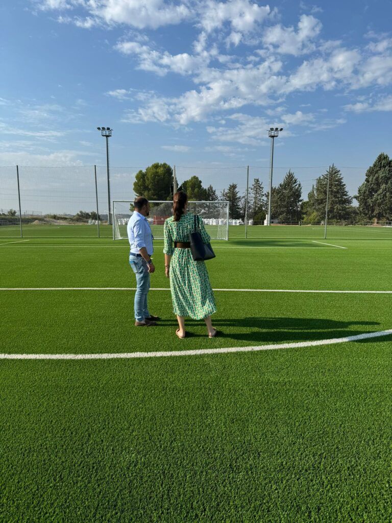 Completada la reforma de los campos de fútbol 7 y fútbol 11 en Barbastro Reforma campo fútbol Barbastro