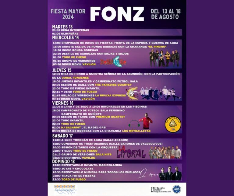 Fiestas de Fonz 2024 Fiestas Fonz