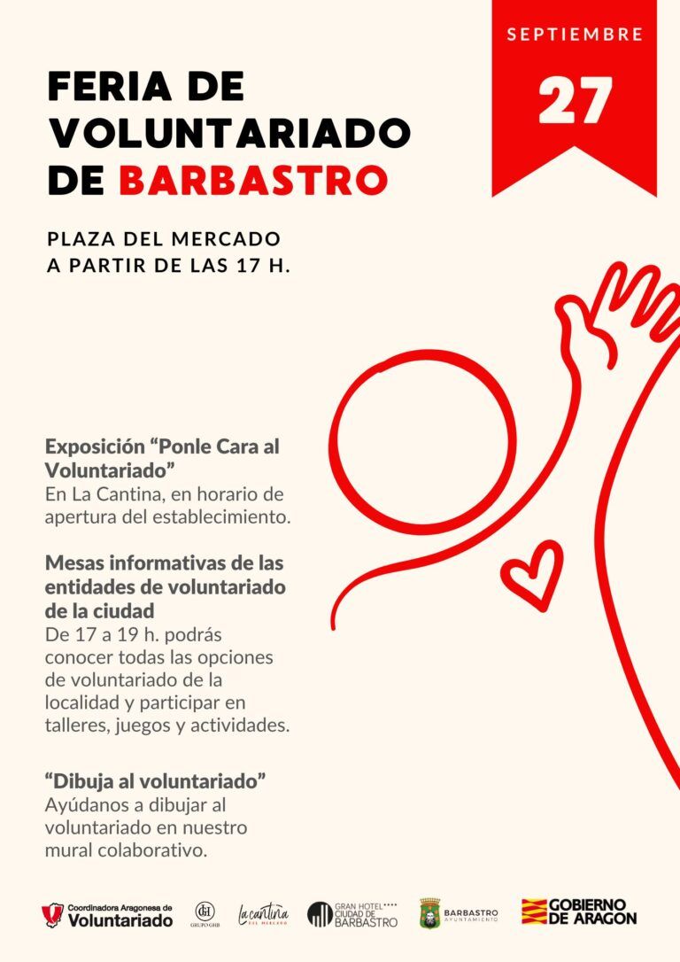 Barbastro acoge este 27 de septiembre su I Feria de Voluntariado Feria Voluntariado Barbastro