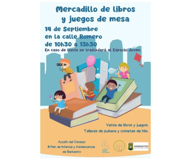 Mercadillo de libros, cuentos y juegos de mesa en Barbastro mercadillo cuentos barbastro
