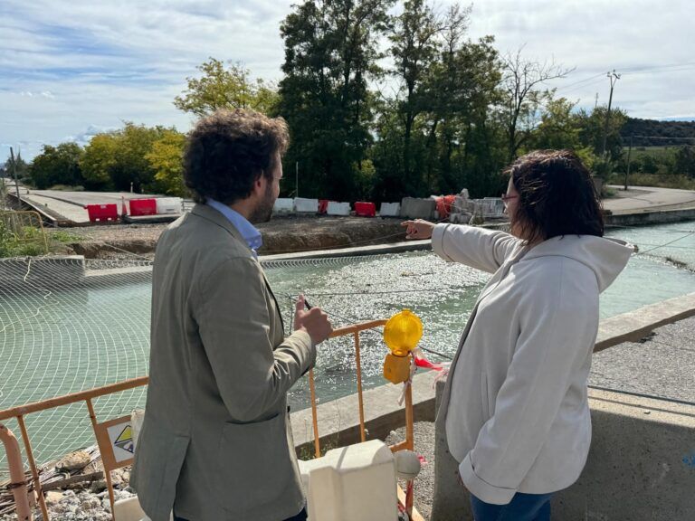 Se reanudan las obras sobre el puente del canal de Zaidín en la N 240 entre Binéfar y Monzón Binéfar-Monzón