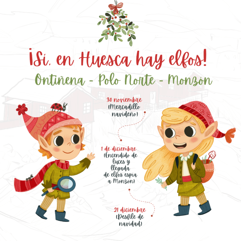 Los elfos de Ontiñena inauguran la Navidad en Monzón Elfos Ontiñena Monzón