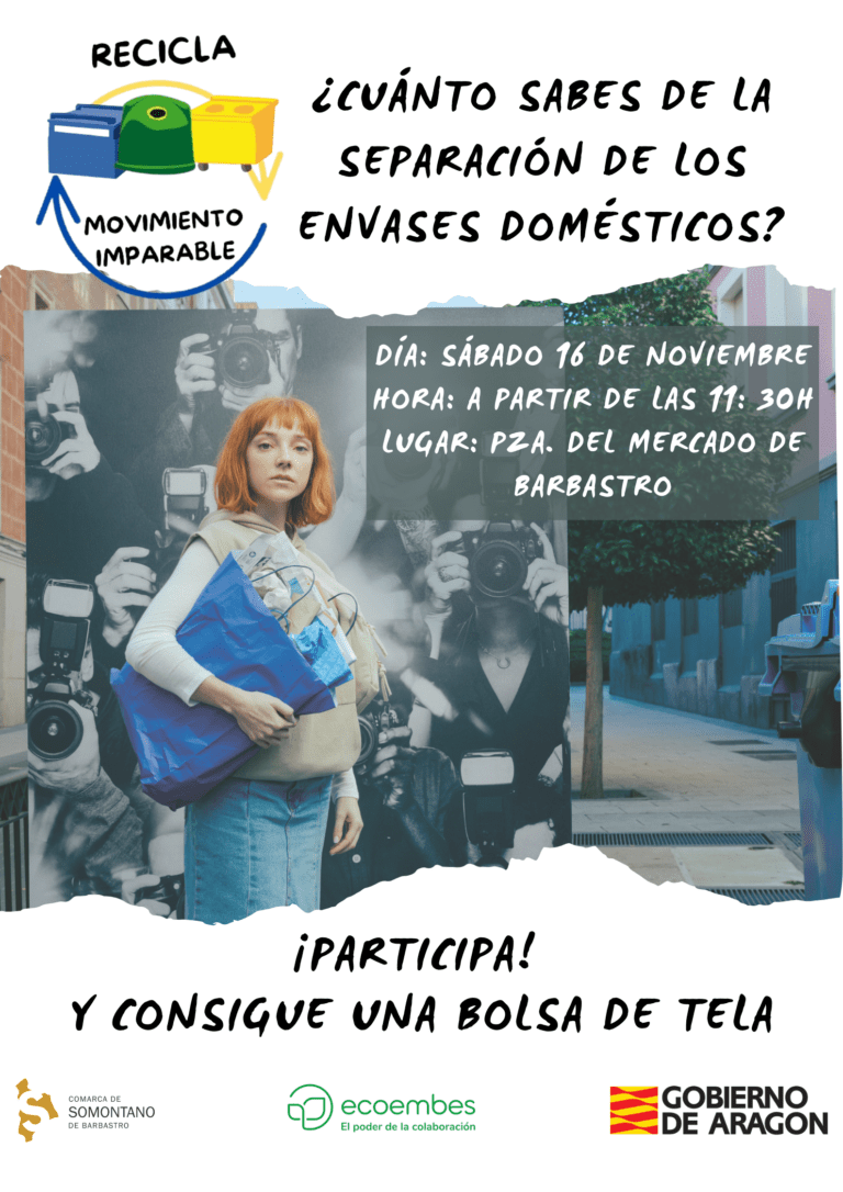 Somontano enseñará a separar los envases con una actividad en Barbastro Somontano actividad reciclaje Barbastro