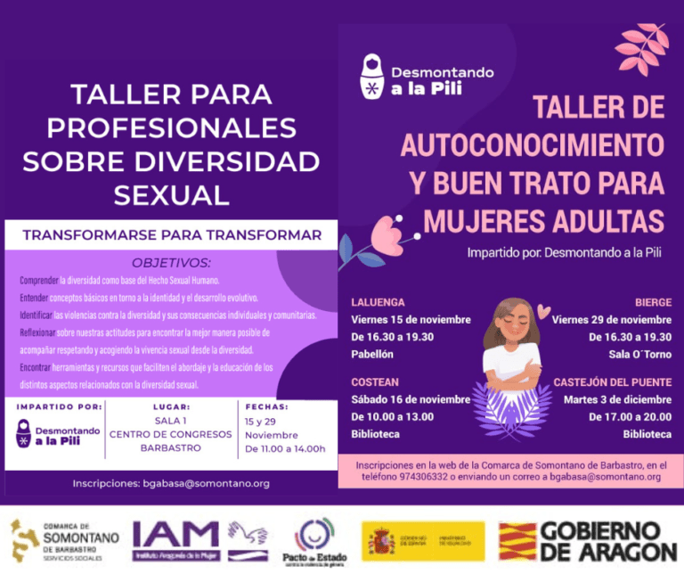 La Comarca de Somontano sensibiliza sobre la corresponsabilidad y la violencia de genero Somontano