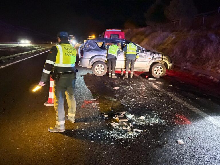 Accidente de tráfico en la A-23 deja cuatro heridos, dos de ellos graves Accidente tráfico A 23