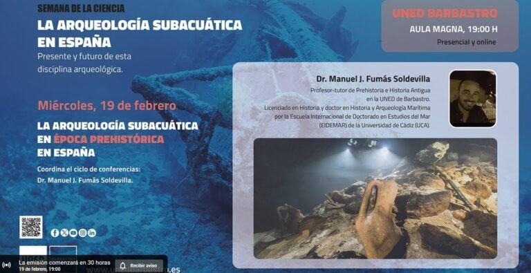 Ciclo de conferencias sobre arqueología subacuática en la UNED de Barbastro arqueología subacuática UNED Barbastro