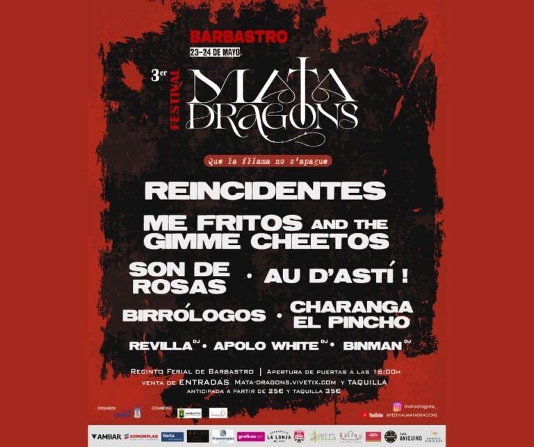 El Festival Matadragons de Barbastro completa su cartel para 2025 matadragons
