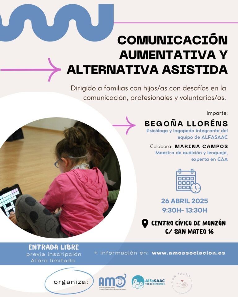 La Asociación AMO organiza este sábado en Monzón una jornada formativa sobre Comunicación Aumentativa y Alternativa Asistida AMO jornada formativa Monzón