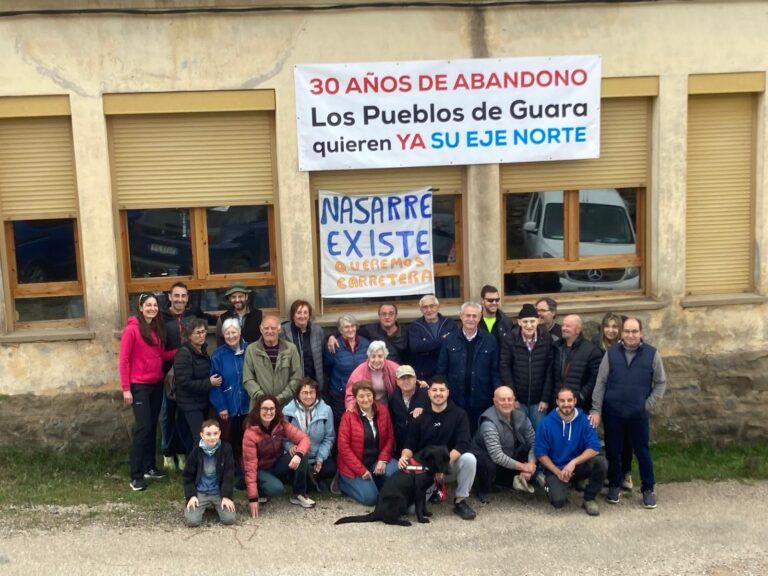 Vecinos y descendientes del territorio muestran su apoyo al proyecto de la pista del Eje Norte de Guara carretera guara