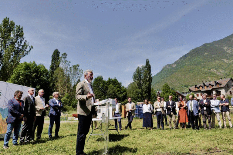Colocada la primera piedra de la telecabina Benasque-Cerler telecabina Benasque Cerler