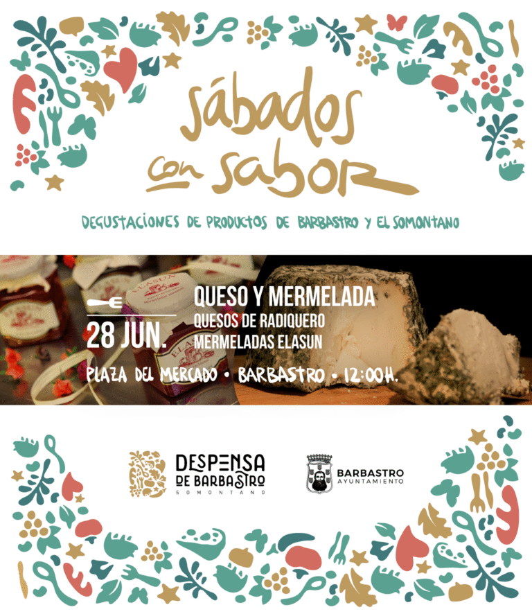 Quesos Radiquero y Mermeladas Elasun, protagonistas del «Sábados con Sabor» de junio en Barbastro Barbastro Sábados con Sabor