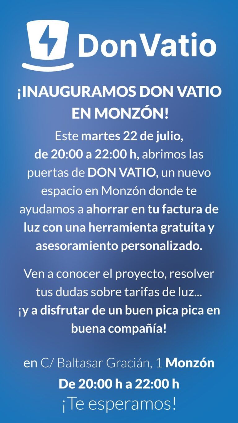 DonVatio, el comparador gratuito de luz y gas, ya tiene sede física en Monzón