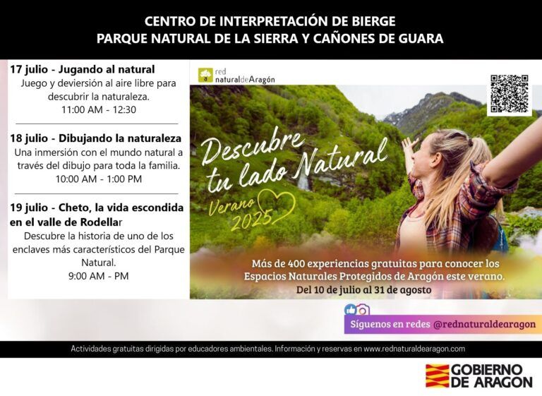 Actividades de verano en el Parque Natural de Guara actividades Parque Guara