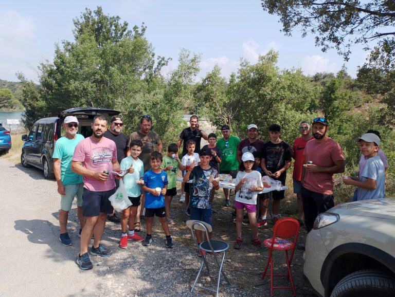 Fructífera jornada de pesca en El Grado II papá llévame a pescar