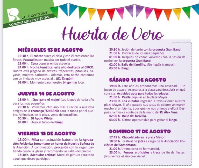 fiestas huerta de vero
