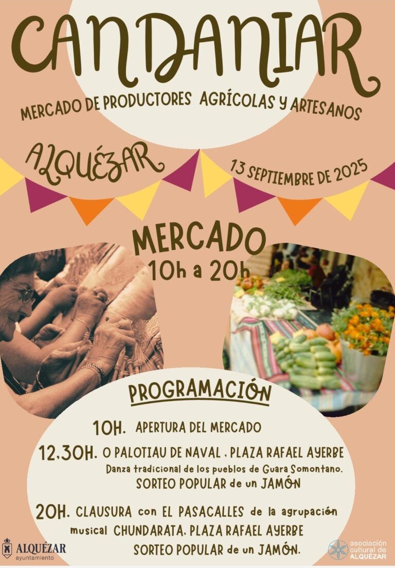 Alquézar invita a candaniar y callejear por su renovado Mercado este sábado