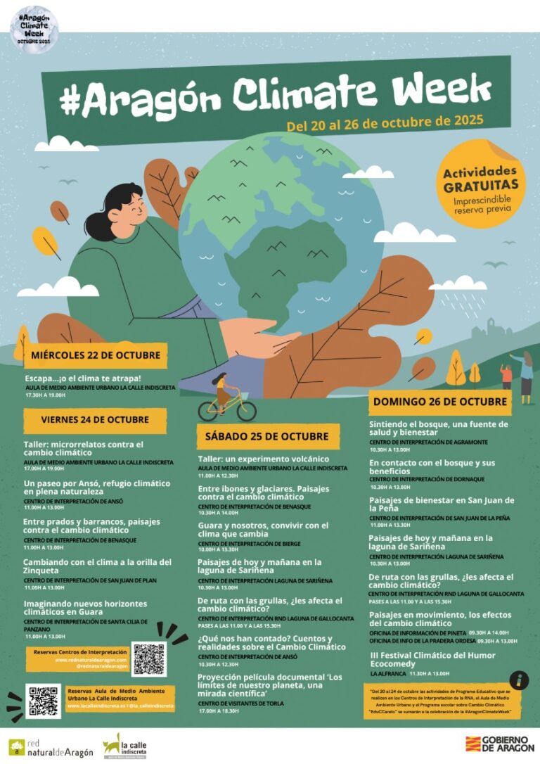 La Red Natural de Aragón, el Aula de Medio Ambiente Urbano y La Alfranca llevan a cabo espectáculos, talleres y visitas guiadas del 22 al 26 de octubre alfranca