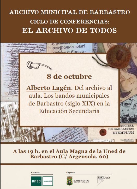 Cerca de 250 personas se acercan al Archivo Municipal con la exposición ‘Exemplum’, a la que sigue un ciclo de conferencias que arranca este 8 de octubre archivo municipal barbastro