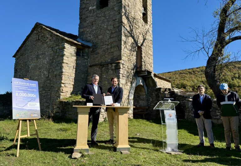 El Gobierno de Aragón y la Diputación Provincial de Huesca ejecutarán el Eje Norte de Guara a partir de 2026 e invertirán 8 millones de euros Eje Norte de Guara