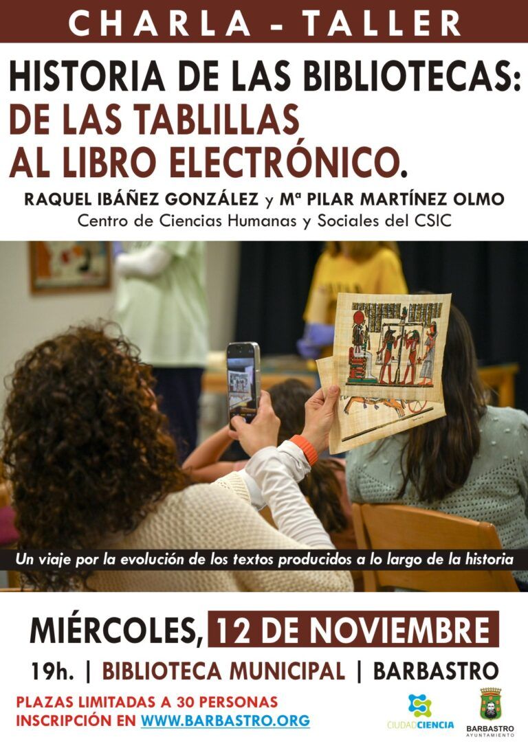 Barbastro repasa la historia de las Bibliotecas en el Marco del programa Ciudad Ciencia ciudad ciencia barbastro