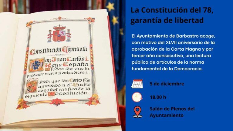 Barbastro honrará a la Constitución un año más Día de la Constitución Barbastro
