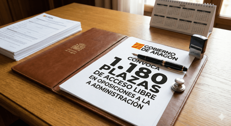 Aragón convoca 1.180 plazas en oposiciones de acceso libre